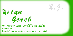 milan gereb business card